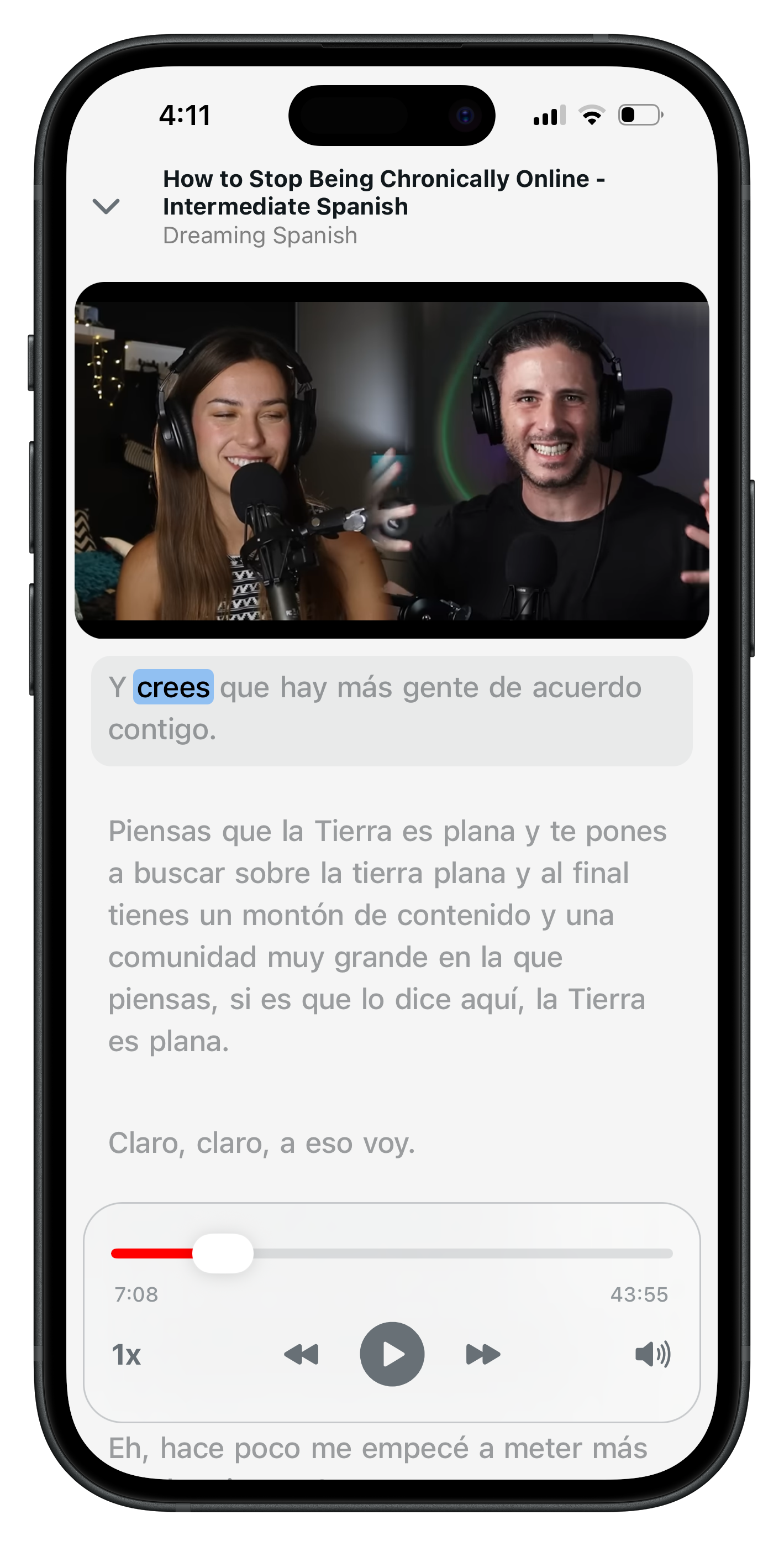 Bilingual app feature 3